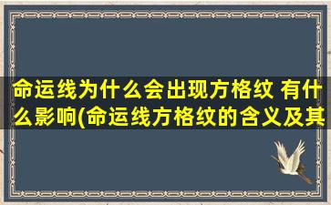 命运线为什么会出现方格纹 有什么影响(命运线方格纹的含义及其对命运的影响)